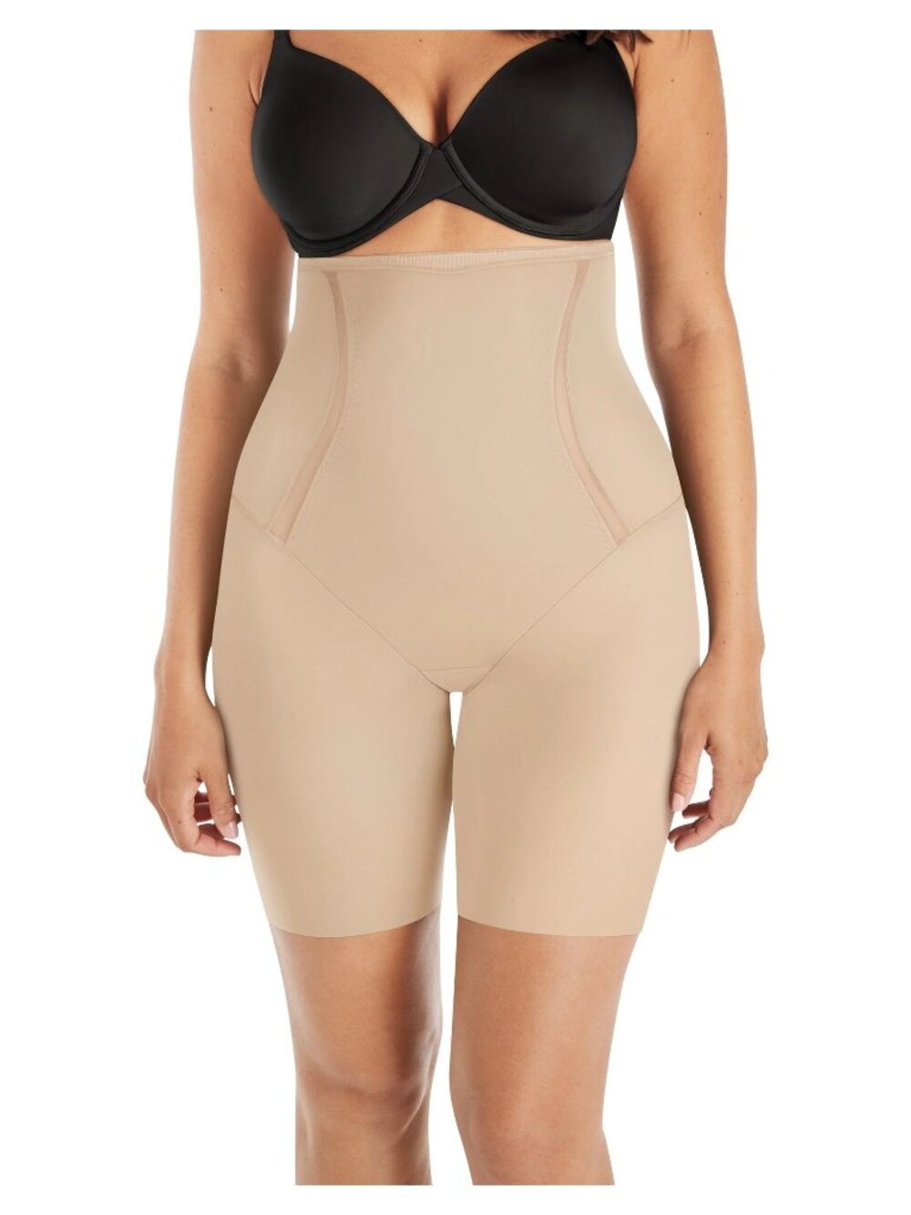 Maidenform Thigh Slimmer Large Firm Control Hi-Waist Tan Intimate Underwear NEW
